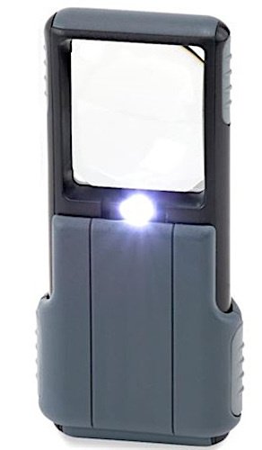 Pop-Up Taschenlupe mit LED 5-fach Vergrößerung
