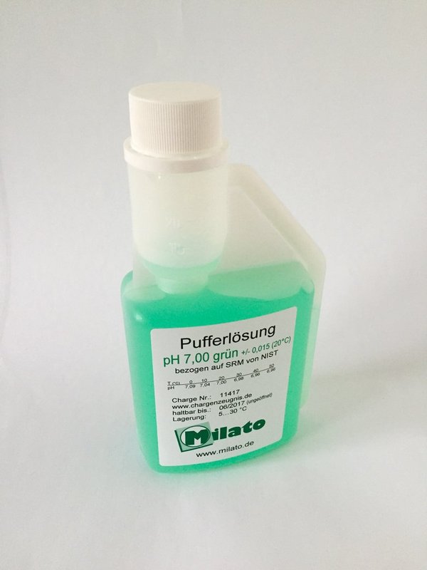 Pufferlösung pH 7 grün mit Dosierflasche