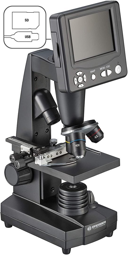 Bresser LCD Mikroskop 3,5" Display 5 Mega Pixel