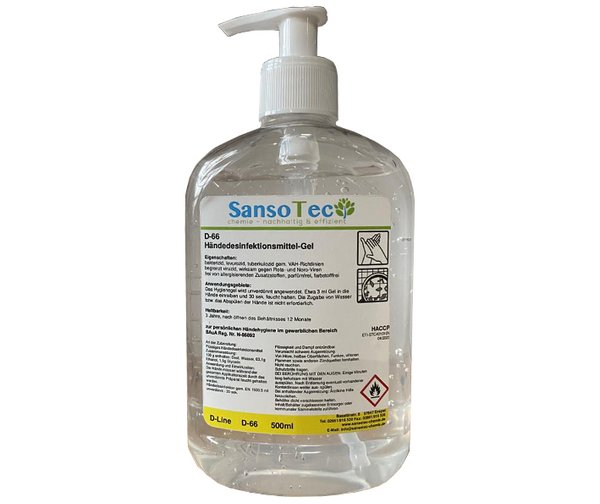 Handdesinfektionsmittel Gel Sanotec 500ml Pumpflasche